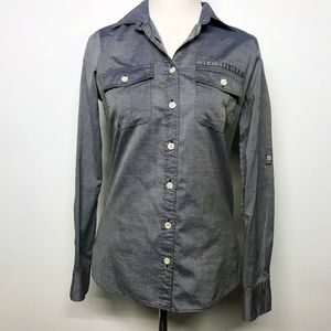 J. Crew Chambray Perfect Shirt - Size 2